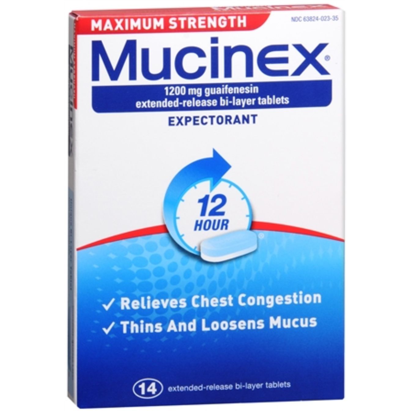 Mucinex Hustenlöser, maximale Stärke, 1200 mg, 12 Stunden, Tabletten
