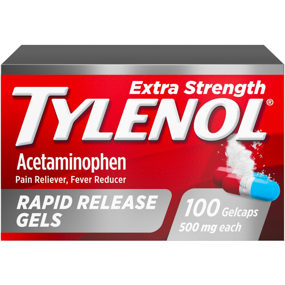 Tylenol Extra Strength Rapid Release Gels, 500mg Acetaminophen, 100 copë