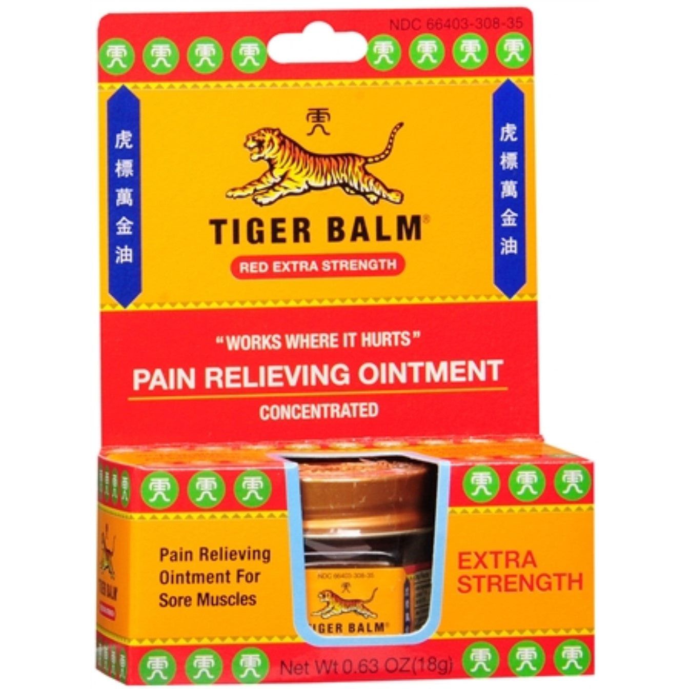 Tiger Balm Schmerzsalbe, Rot Extra Stark 18 g