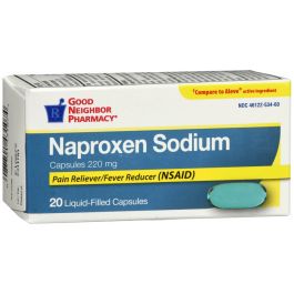 GNP Naproxen Sodium 220 mg Xhel i butë lehtësues dhimbjesh, 20 copë