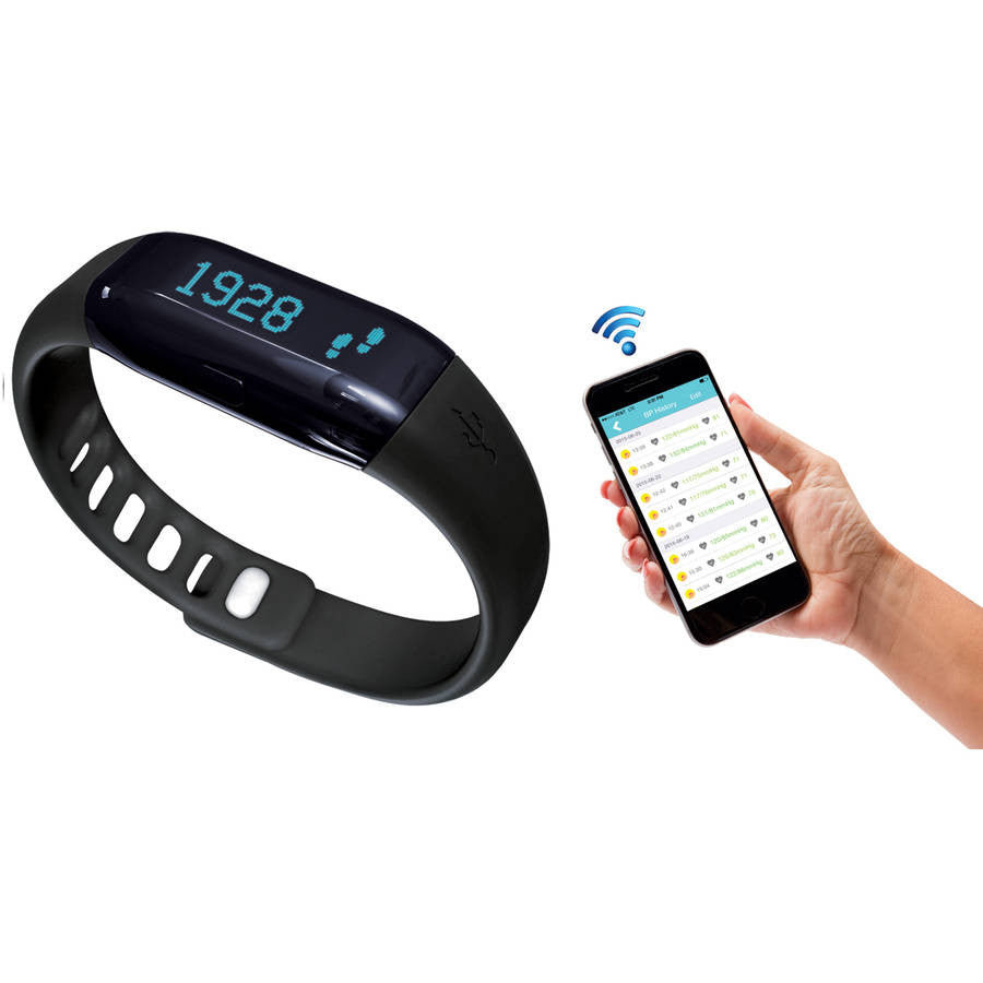 Zewa Fitness-Armband mit Herzfrequenzmesser, kostenloser Pro App, Schrittzähler, Schlaf-Tracker, Remote-Kameraunterstützung, Benachrichtigungen und Alarmen, Wetterdatenanzeige, Telefon-Finder-Funktion