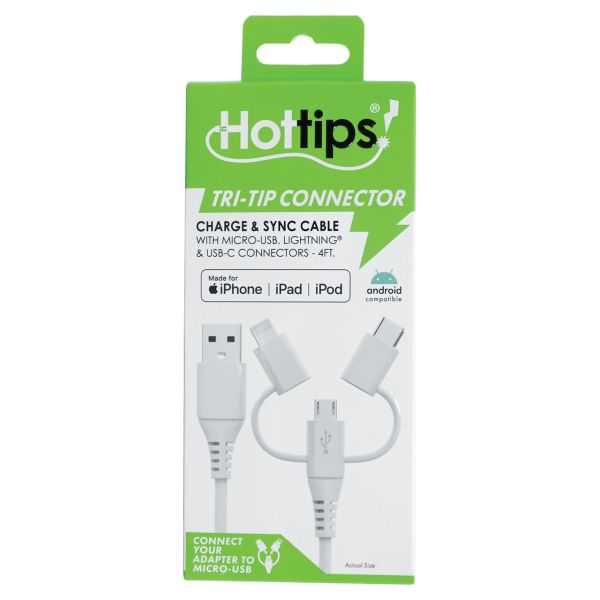 Hottips Micro-USB-Kabel mit MFI-Lightning-Adapter