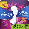 Always Radiant FlexFoam Binden, Größe 2 Starke Blutung, 3er-Packung mit 36 Stück