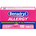 Benadryl Ultratabs Antihistamine Tableta për Lehtësimin e Ftohjes dhe Alergjisë