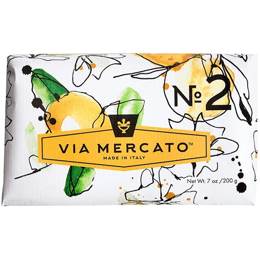 Via Mercato Nr. 2 Seife (Grüner Tee & Weißer Moschus) 7oz