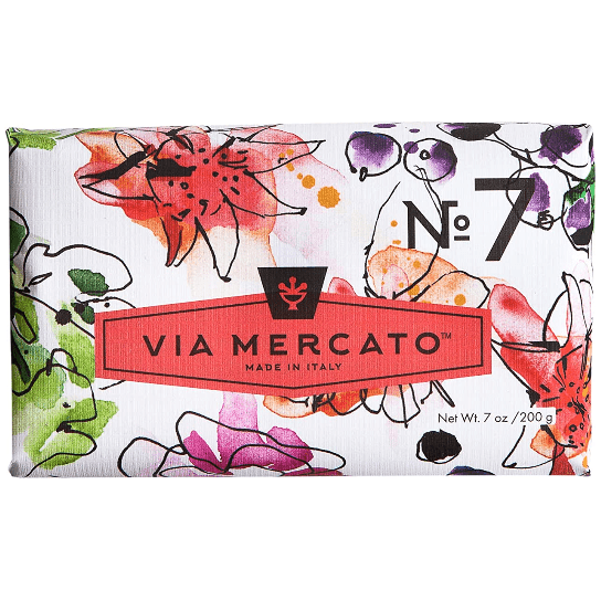 Via Mercato Nro. 7 Seife (Pfirsich, Feigenblüte & Rose) 198g