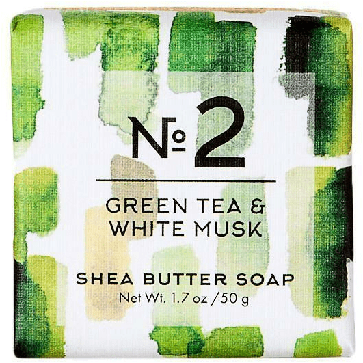 Via Mercato Nr. 2 Sheabutterseife (Grüner Tee & Weißer Moschus) 1.7oz