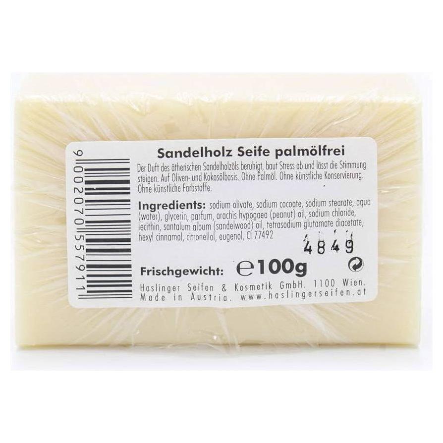 Haslinger Sandelholz palmölfreie Seife 100g