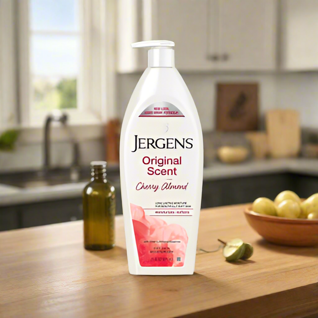 Jergens Original Duft Feuchtigkeitspflege Bodylotion für trockene Haut, 621 ml