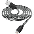 ChargeWorx 6 Zoll Lightning geflochtenes Sync & Ladekabel – Schwarz