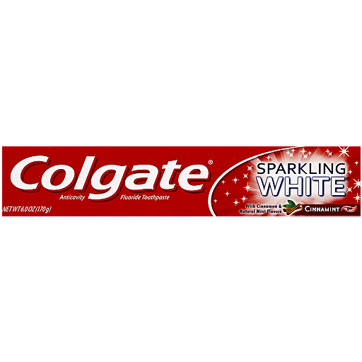 Colgate Sparkling White Zahnpasta, Kariesschutz Fluorid, Zimt, Gel