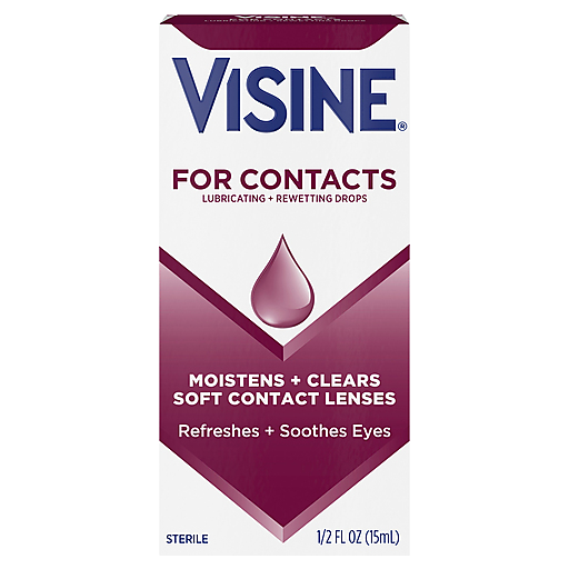 Visine For Contacts Sterile Lubricating & Rewetting Drops 0.5 oz