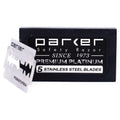 Parker Premium Platinum Edelstahl DE Rasierklingen - 20x5 Klingen