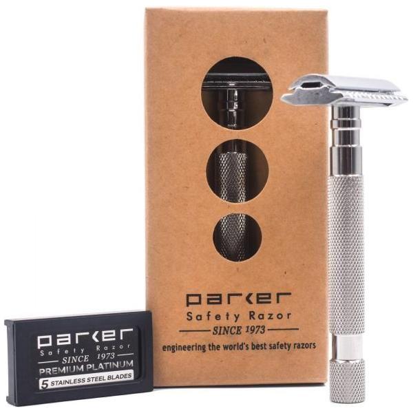 Parker 64S Edelstahlgriff mit geschlossenem Kammkopf-Rasierhobel