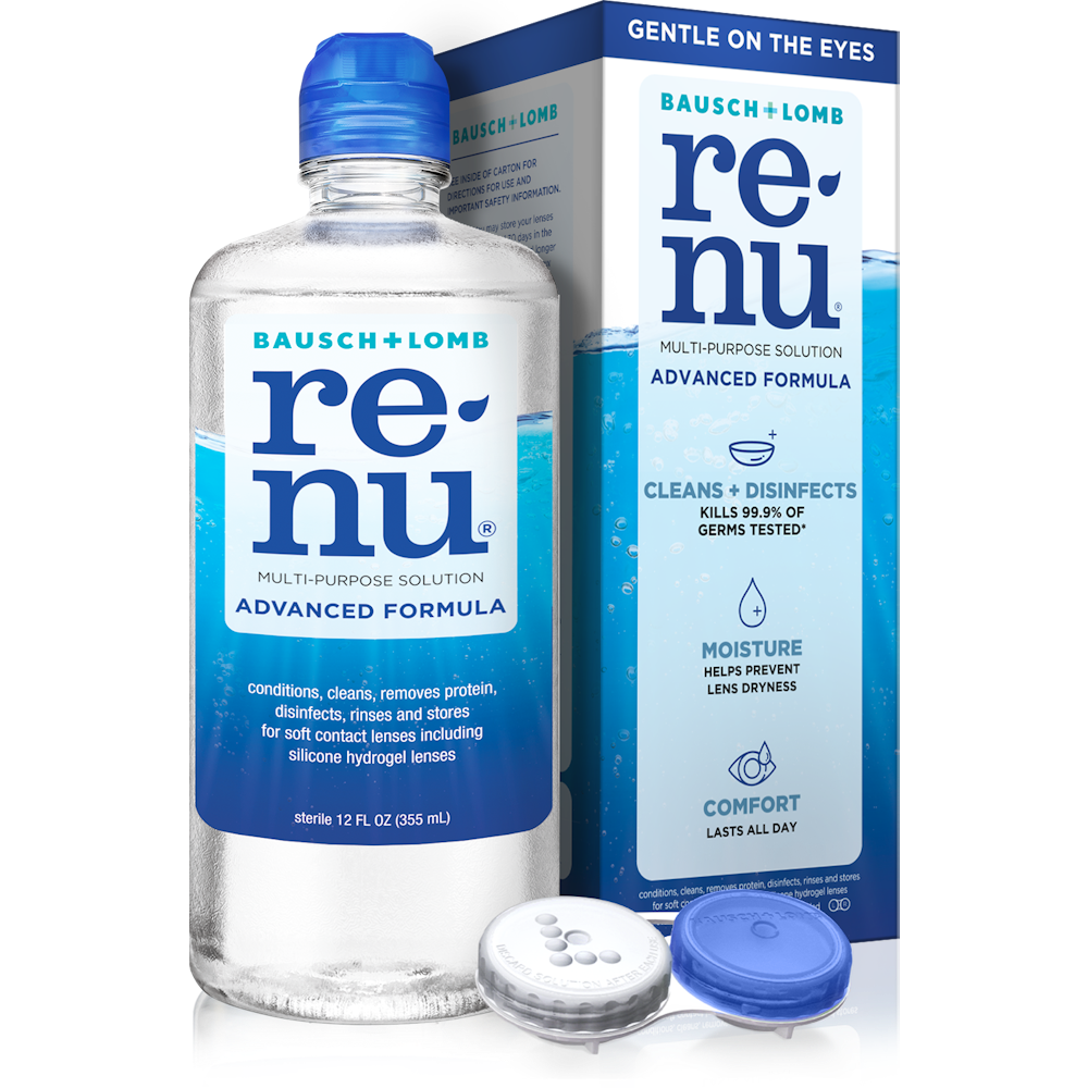 ReNu Bausch + Lomb Advanced Triple Desinfektionsformel Mehrzweck-Kontaktlinsenlösung, 355 ml