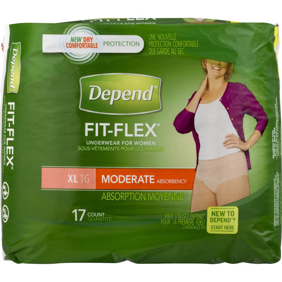 Depend Fit-Flex Unterwäsche, für Damen, mittlere Saugstärke, XL