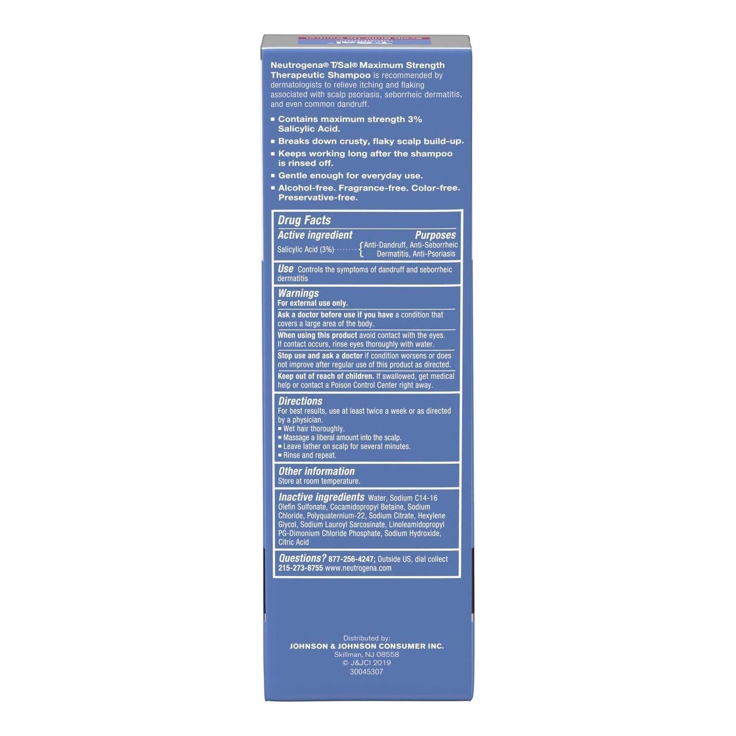 Neutrogena T/Sal Therapeutisches Shampoo gegen Schuppen und Kopfhautablagerungen 133 ml
