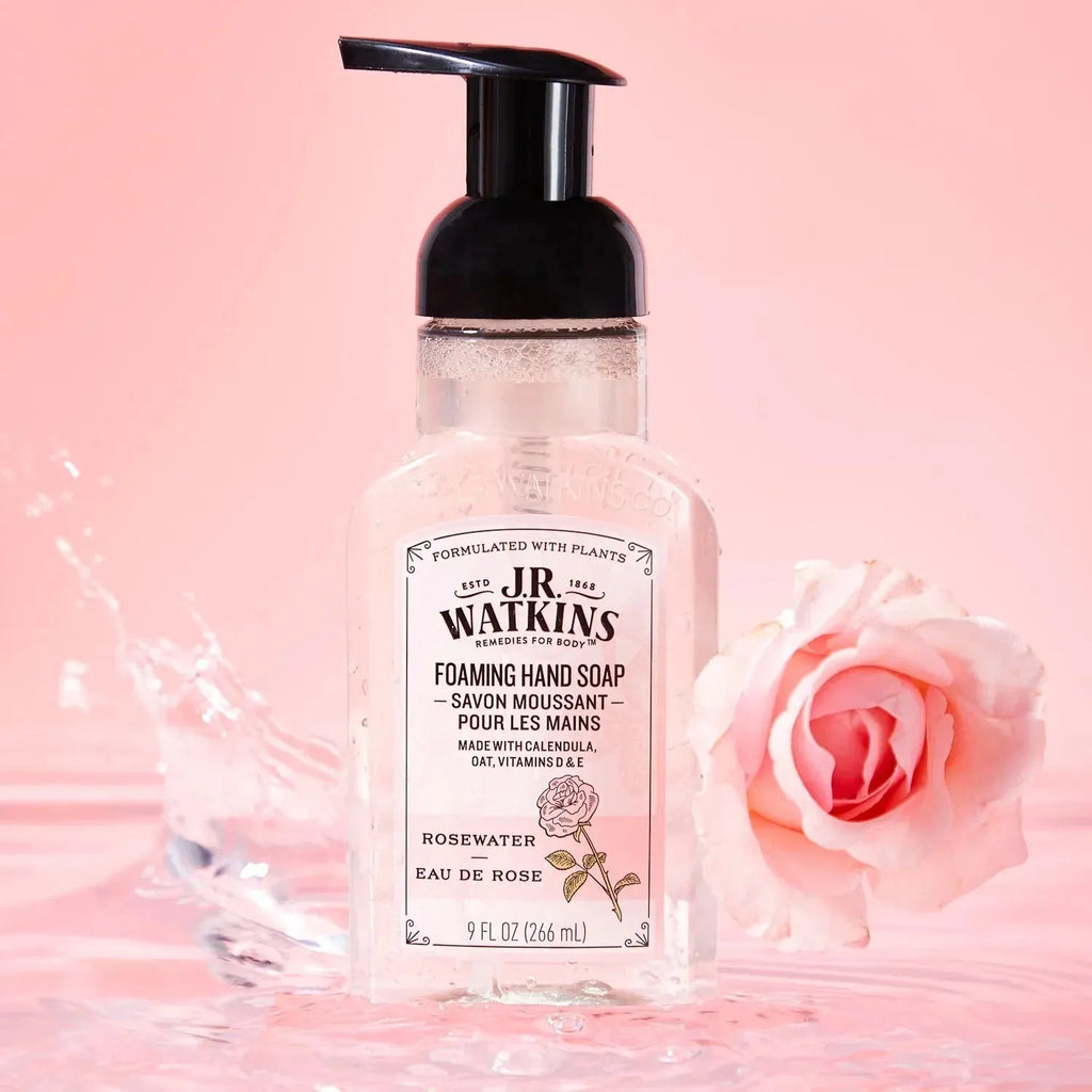 J.R. Watkins Sapun me Shkumë Rosewater për Duar 9 oz