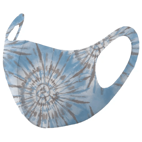 Mask4Aide Maska e Ripërdorshme, Unisex, me Stil Lidhe dhe Ngjyrosje, Blu dhe Gri