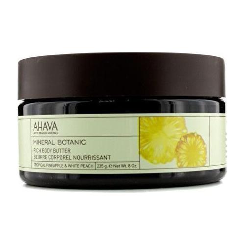 Ahava Mineral Botanic Gjalpë Trupi i Kadifejë Ananas Tropikal Pjeshkë e Bardhë 8 Oz