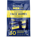Retinol Men On-The-Go Reinigungs-Gesichtstücher 30 einzeln verpackt