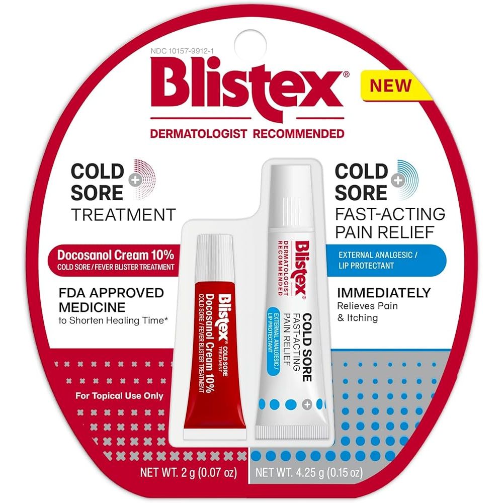 Blistex Cold Sore Fast-Acting Pain Relief Ointment, Fever Blister Treatment, 0.15 oz