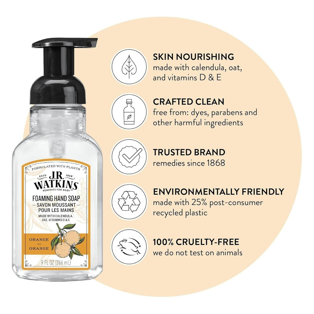 J.R. Watkins Orangen-Schaumhandseife 266 ml