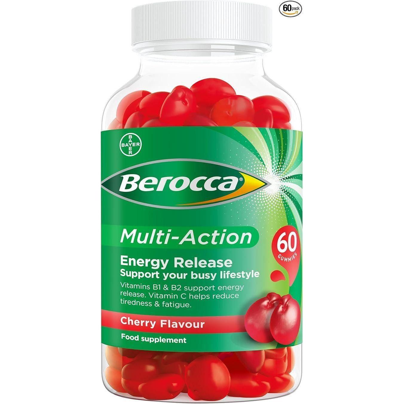 Berocca Multi-Action Energie-Freisetzung Kirschgummis 60 Stk.