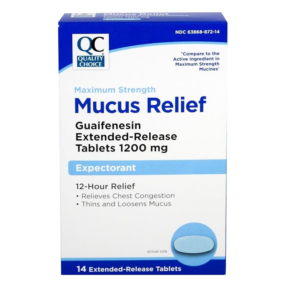 QC maximale Stärke Guaifenesin 1200 mg Retardtabletten, 14 Stück