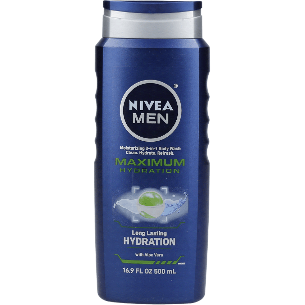 Nivea Men Maximum Hydration Shampo trupi 3-në-1 500 ml