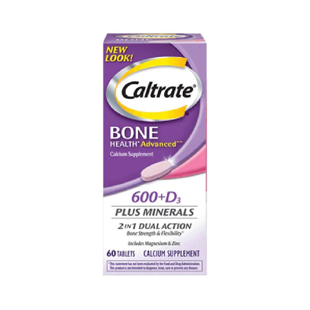 Caltrate 600+D3 Plus Mineralien Advanced für die Knochengesundheit – 60 Tabletten