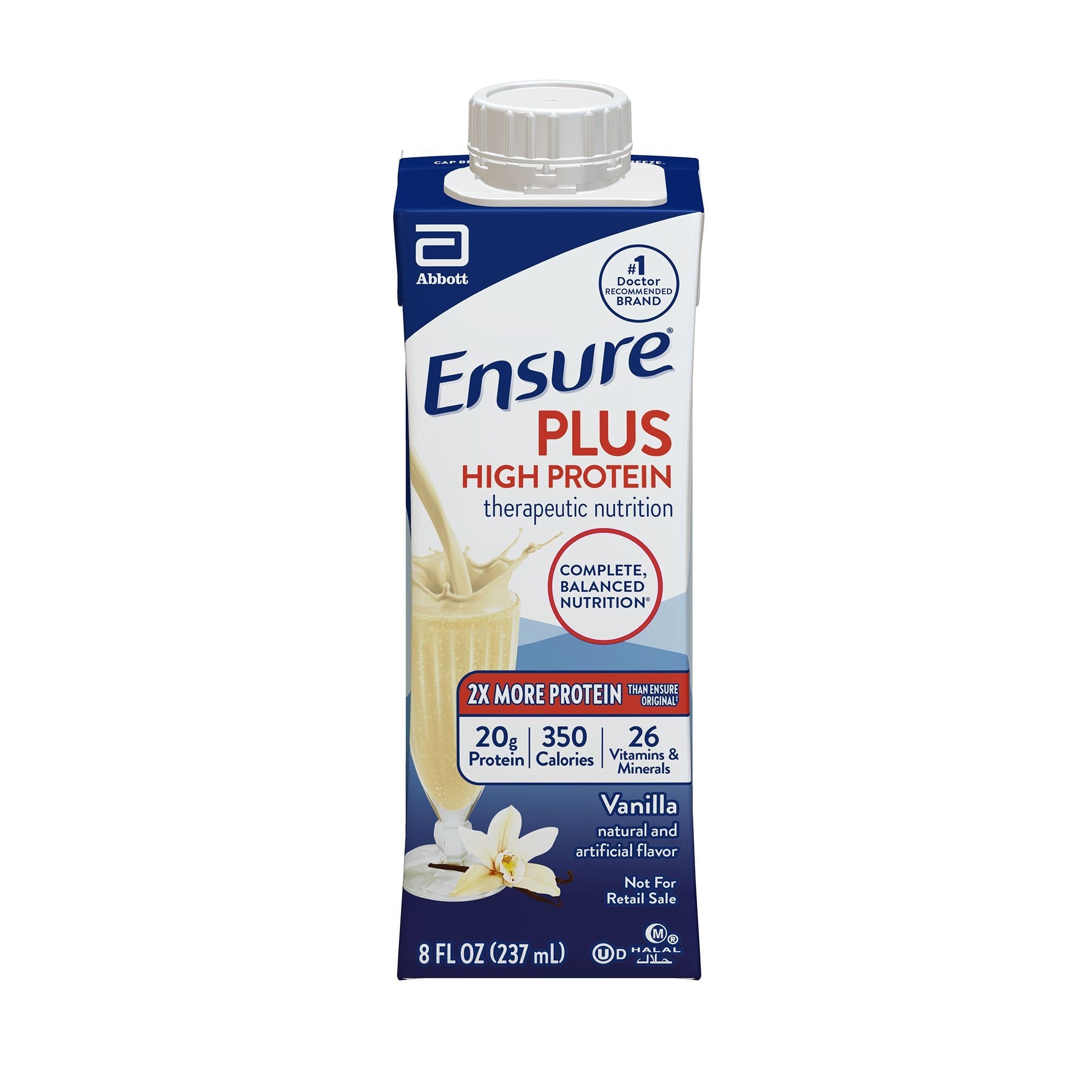 Abbott Nutrition Oral Supplement Ensure Plus High Protein Vanille-Geschmack trinkfertig 8 Oz. Re