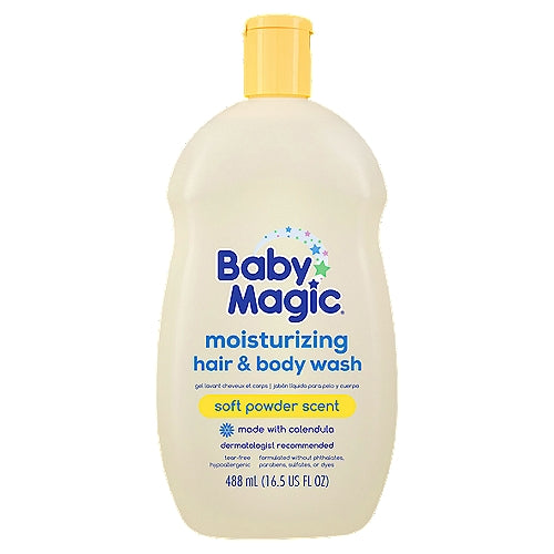 Baby Magic Soft Powder Scent feuchtigkeitsspendendes Haar- und Körperwaschmittel, 488 ml