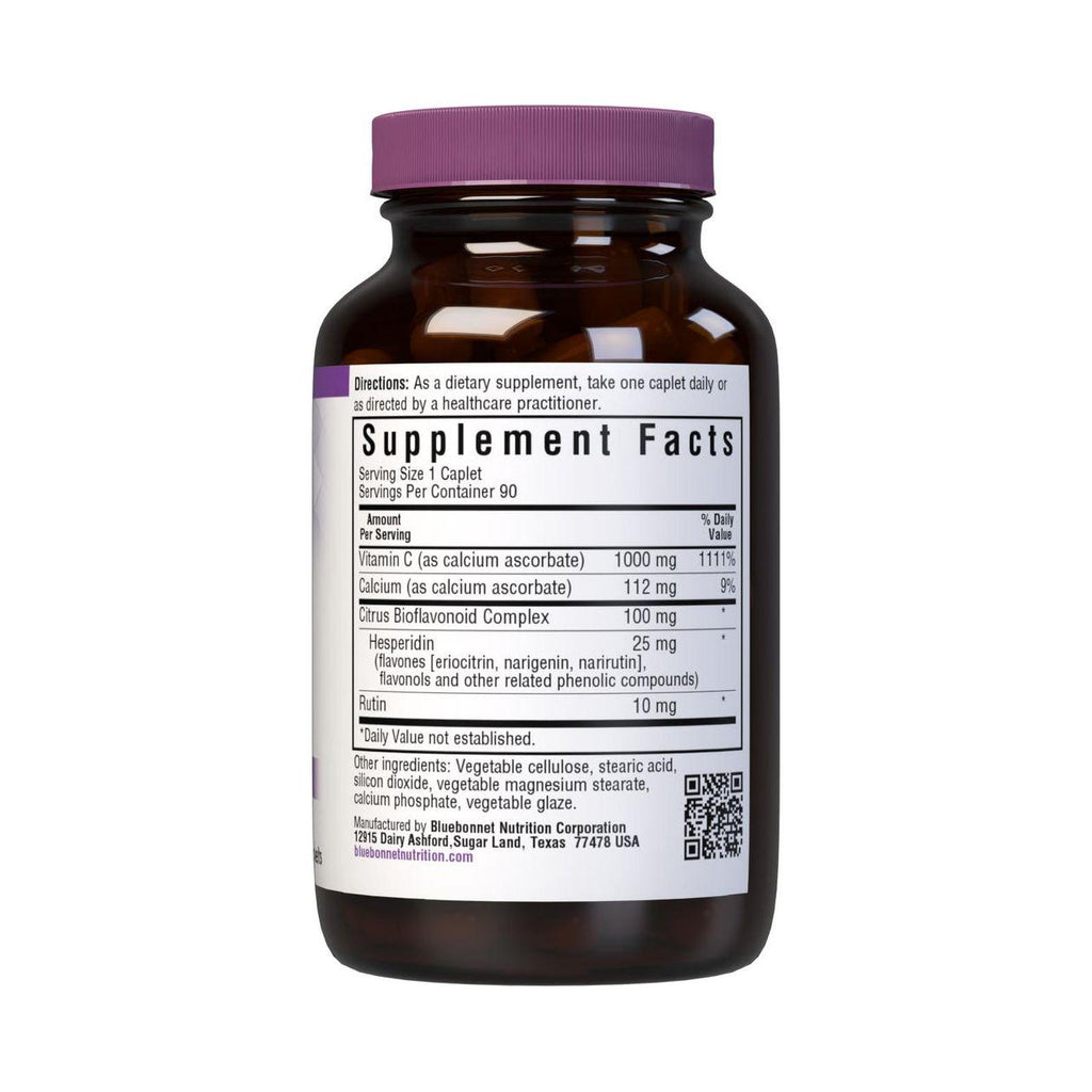 Bluebonnet Gepuffertes Vitamin C 1000 mg, 90 pflanzliche Kapseln