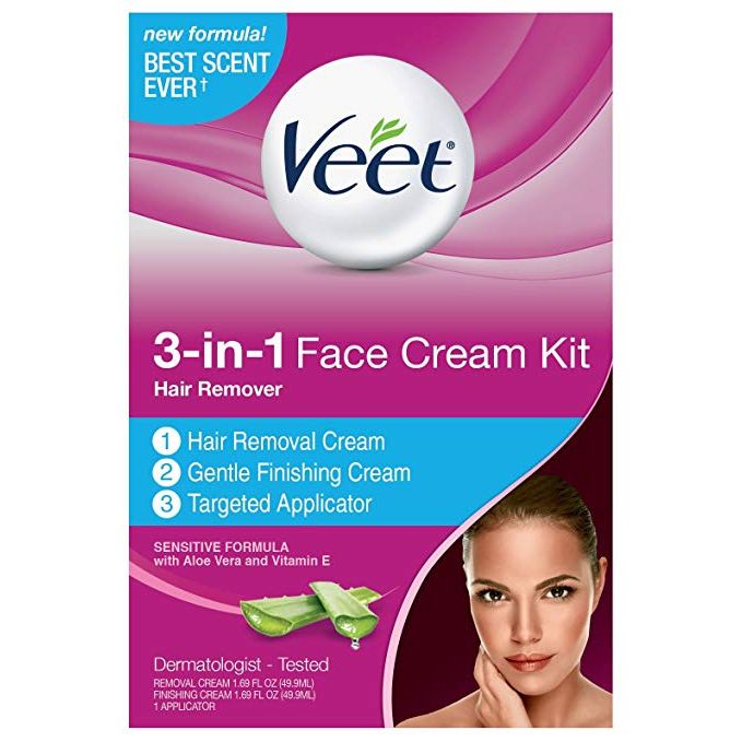 Veet 3-in-1 Gesichtshaarentfernungs-Creme-Kit