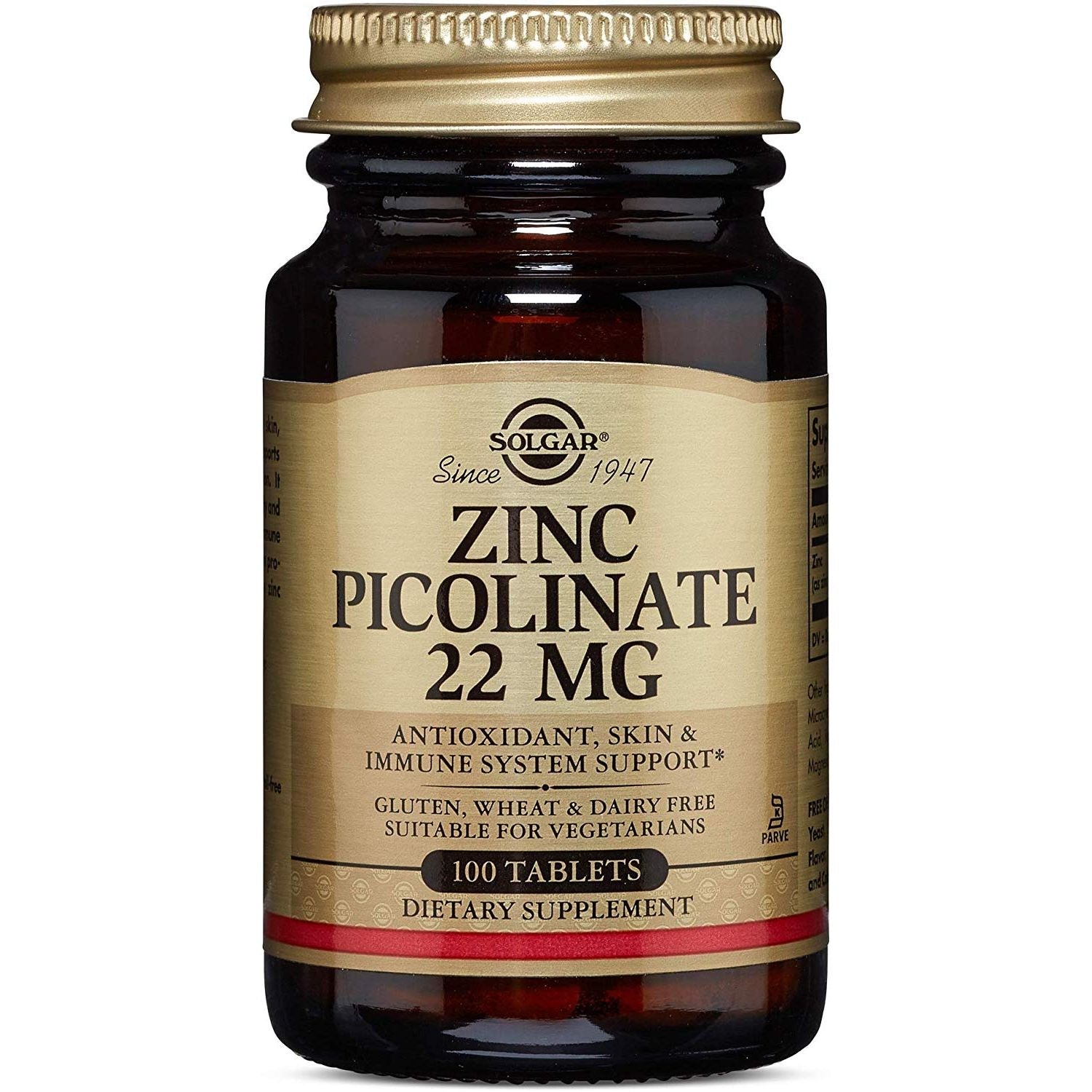 Solgar Zink Picolinat, 22 mg, 100 Tabletten