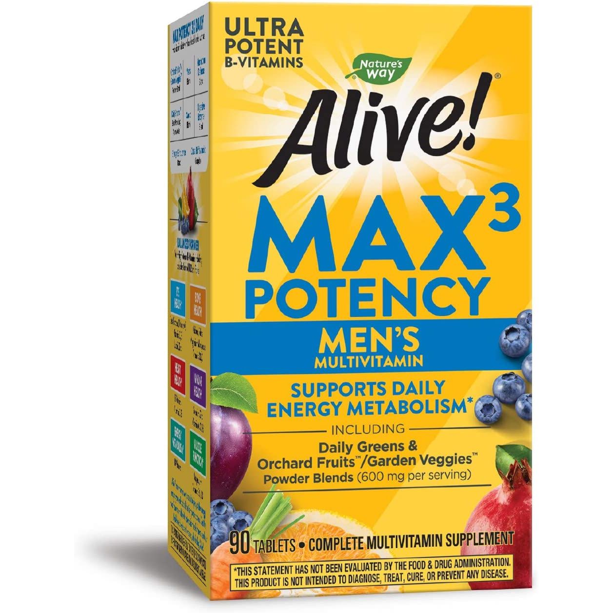 Nature's Way Alive! Max 3 Potency Multivitamin, Männer 90 Tabletten