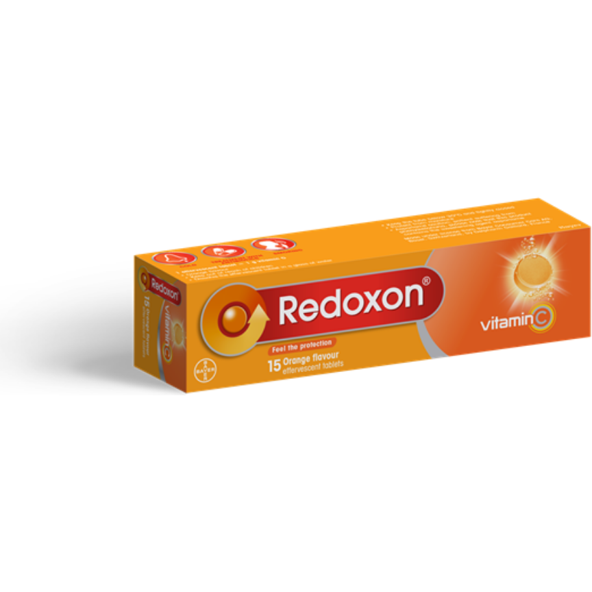 Redoxon Tableta Shkumëzuese Vitamina C, me Shije Portokalli - 15 tableta 2.89 Oz