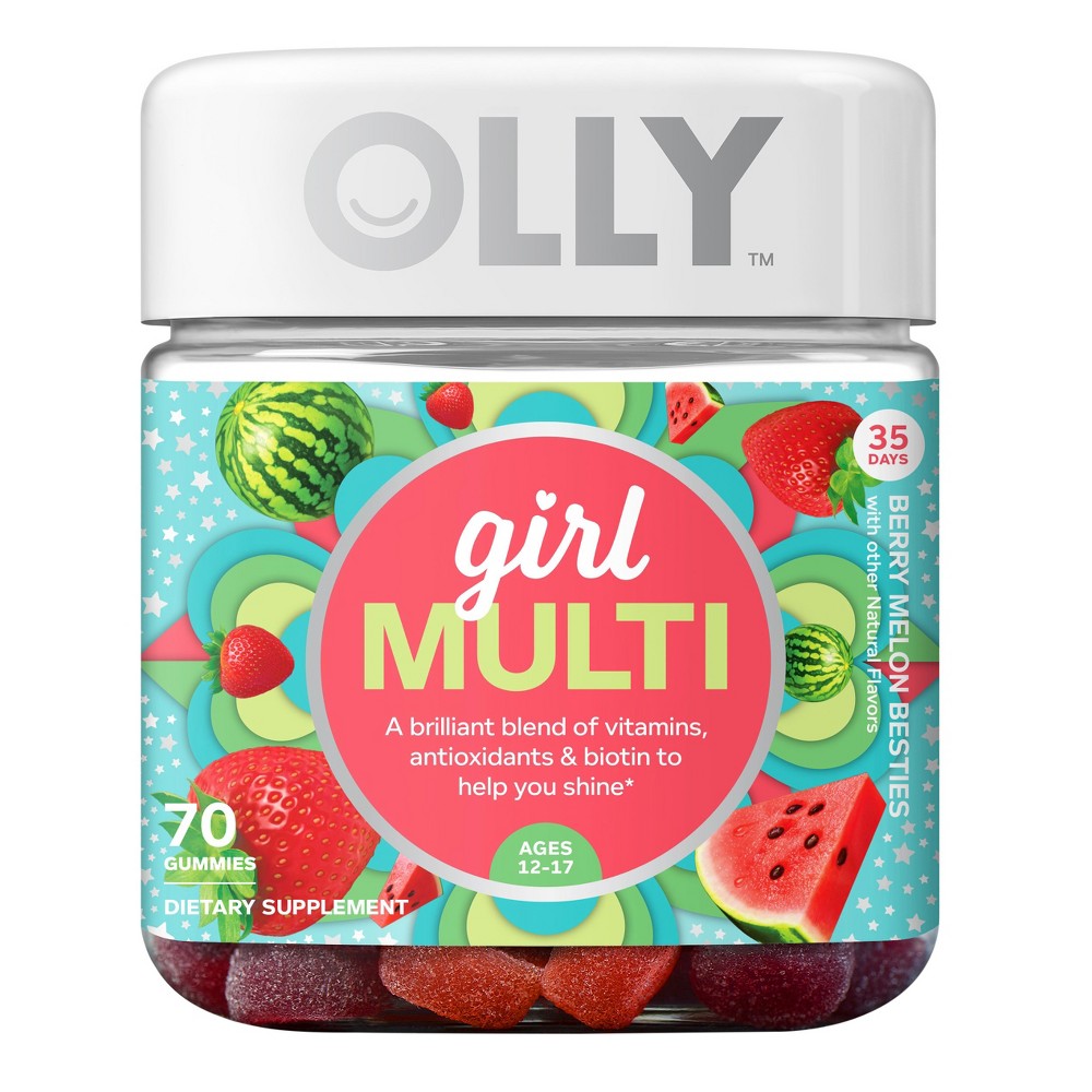 Olly Multivitamina për Vajza Adoleshente - Manaferrë dhe Pjepër - 70 copë