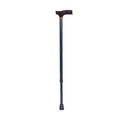 Verstellbarer Aluminium-Gehstock mit Derbygriff „Blue Ice“
