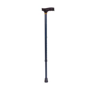 Verstellbarer Aluminium-Gehstock mit Derbygriff „Blue Ice“