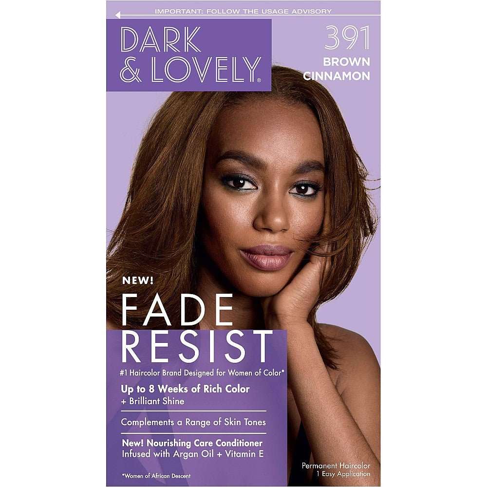 Ngjyra e flokëve Dark and Lovely SoftSheen-Carson Fade Resist Rich Conditioning, Kafe Kanellë, 1 Komplet
