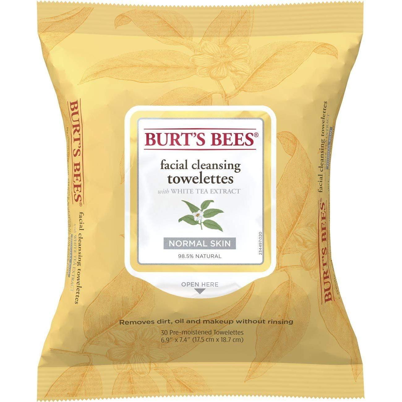 Burt's Bees Gesichtsreinigungstücher mit Weißtee-Extrakt, 2er-Pack