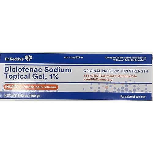 Geli tropikal Dr. Reddy's Diclofenac Sodium, 1%, lehtësues i dhimbjeve të artritit (100 gramë)
