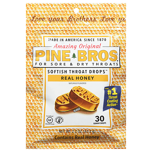 Pine Bros Halspastillen mit echtem Honig