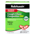 Robitussin Maximum Strength Husten und Brustverstopfung DM flüssig gefüllte Kapseln