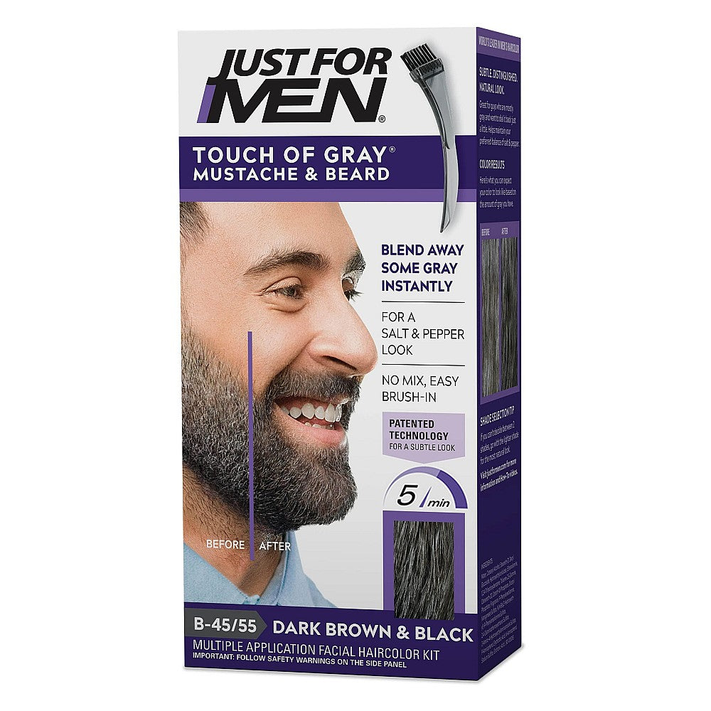 Just for Men Touch Of Gray Haarfarbe, Schnurrbart & Bart, Dunkelbraun & Schwarz B 45/55