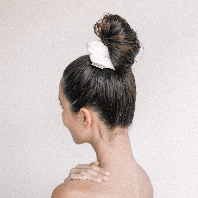 Kitsch Handtuch-Scrunchie Weiß