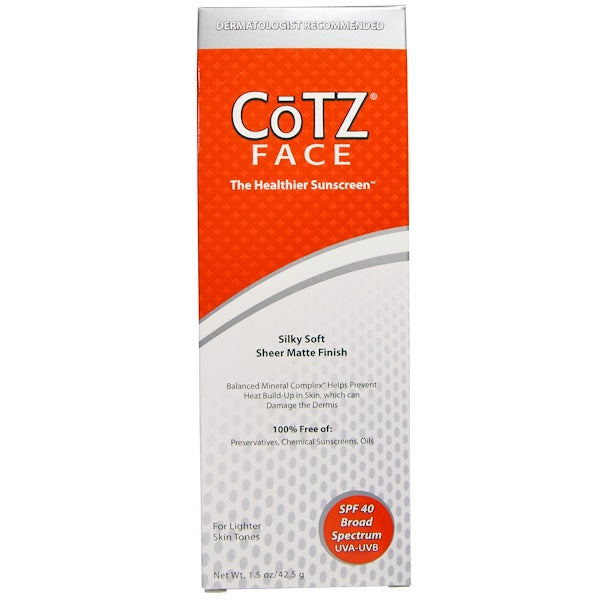 CoTZ Për fytyrë me nuancë më të çelur lëkure SPF 40 - 1.5 Oz