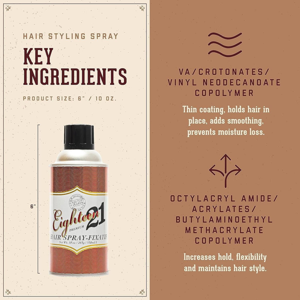 18.21 Eighteen 21 Premium Haarspray- Fixativ 9.6 Oz